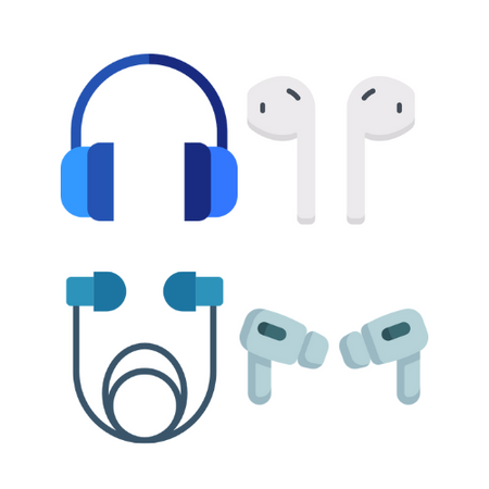 Headphones, earphones, headsets and accessories