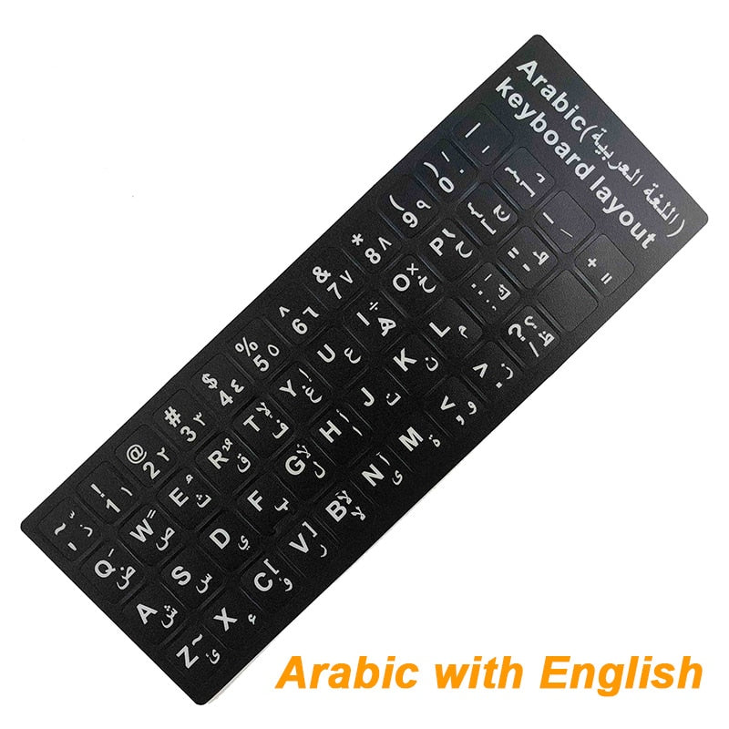 Assorted Keyboard Layout Stickers - Letter Alphabet Layout