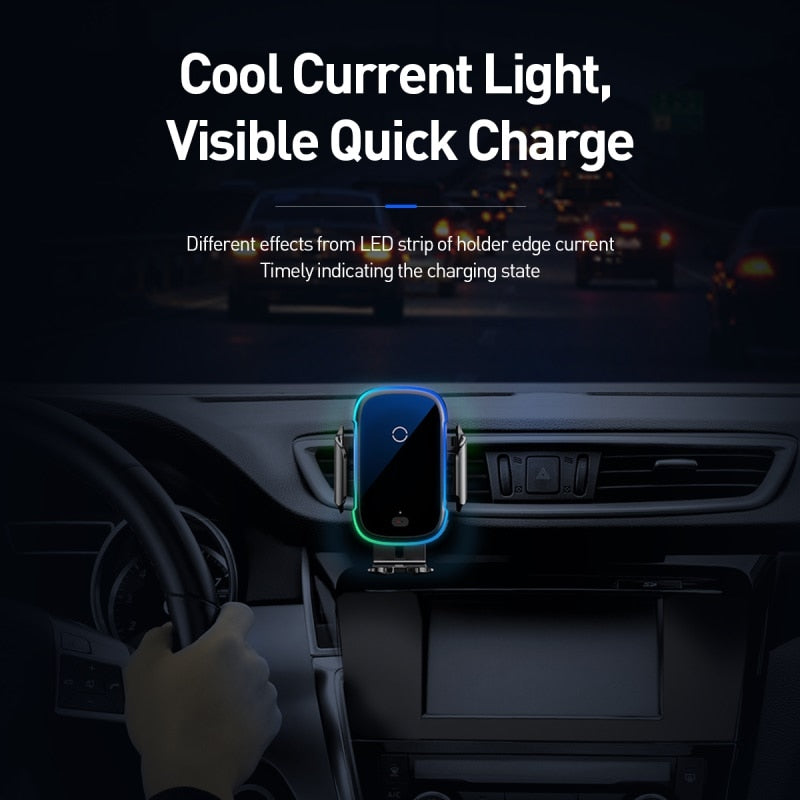 Car Wireless Charger - Qi 15 W - Fits 4.7 To 6.5'' Smartphone