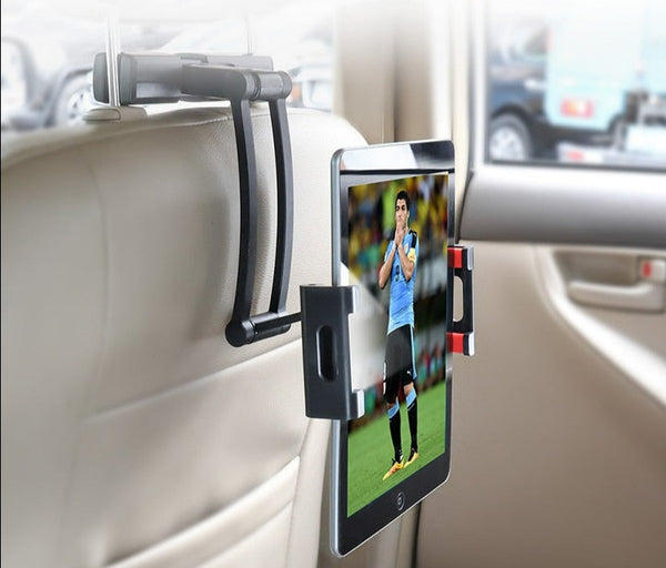 Car Back Seat Headrest Tablet Holder - Supports Up To 13''