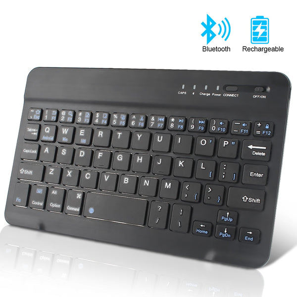 Mini Wireless Keyboard - Rechargeable - Compatible With Tablet, Laptop, Desktop, Smartphone, Tv