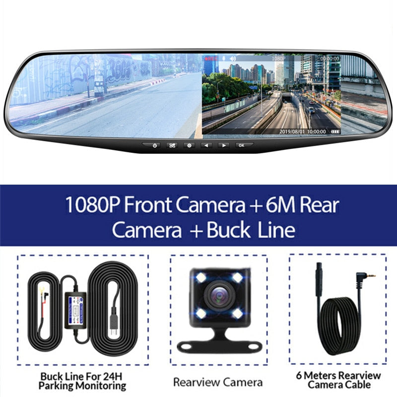 Dash Cam 4.3'' - Front and Rear Camera