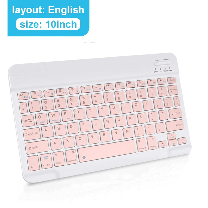 Mini Wireless Keyboard - Rechargeable - Compatible With Tablet, Laptop, Desktop, Smartphone, Tv